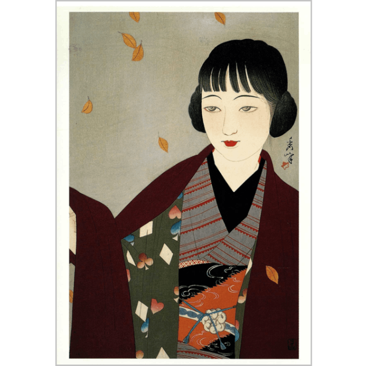 絵はがき〈婦女四題 秋〉山川秀峰 C-61京都便利堂オンラインショップ