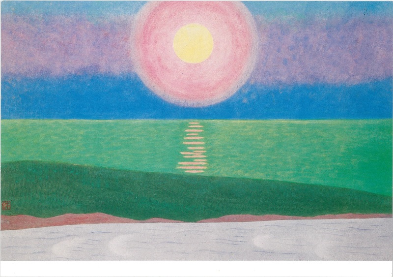 日本画(17) 朝露 日本画(17)朝露