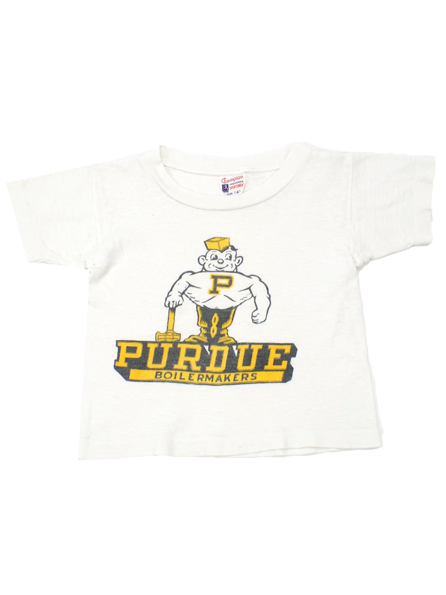 50's ランタグ チャンピオン ''PURDUE BOILERMAKERS'' 染み込み