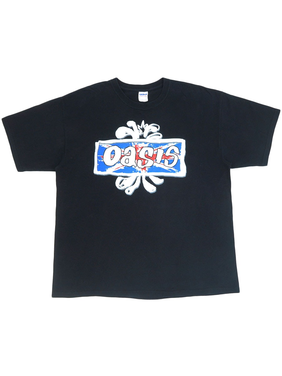 oasis オアシス ユニオンジャックロゴTシャツ 両面プリント ホワイト