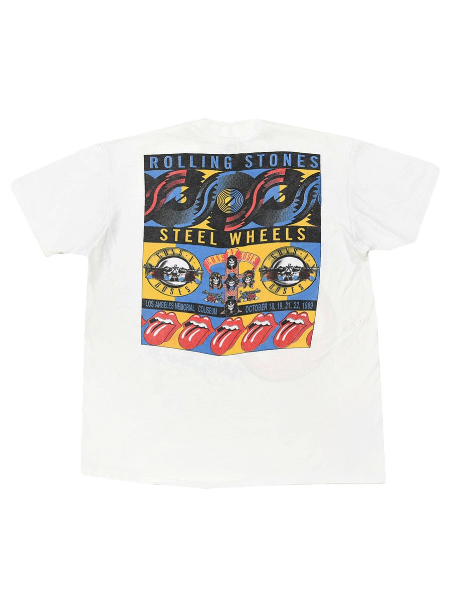 80's Stedman ROLLING STONES x GUNS N' ROSES ''STEEL WHEELS 1989