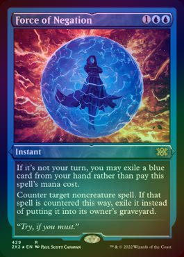 MTG 否定の力 エッチングfoil、絵以外ボーダレス 2枚セット MTG 否定の