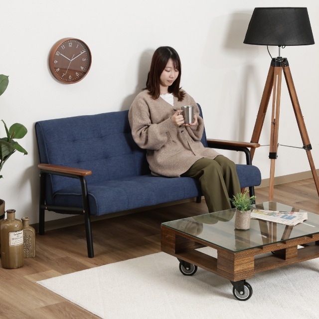 アイアンウッドソファー フレンズ 2P ブルー | 家具,ソファ | BISQUE