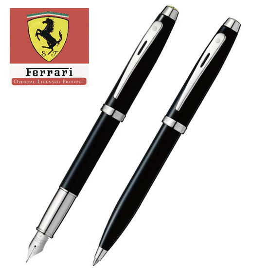 フェラーリFerrari100 F9502 グロスブラック(黒） 万年筆+ボールペン