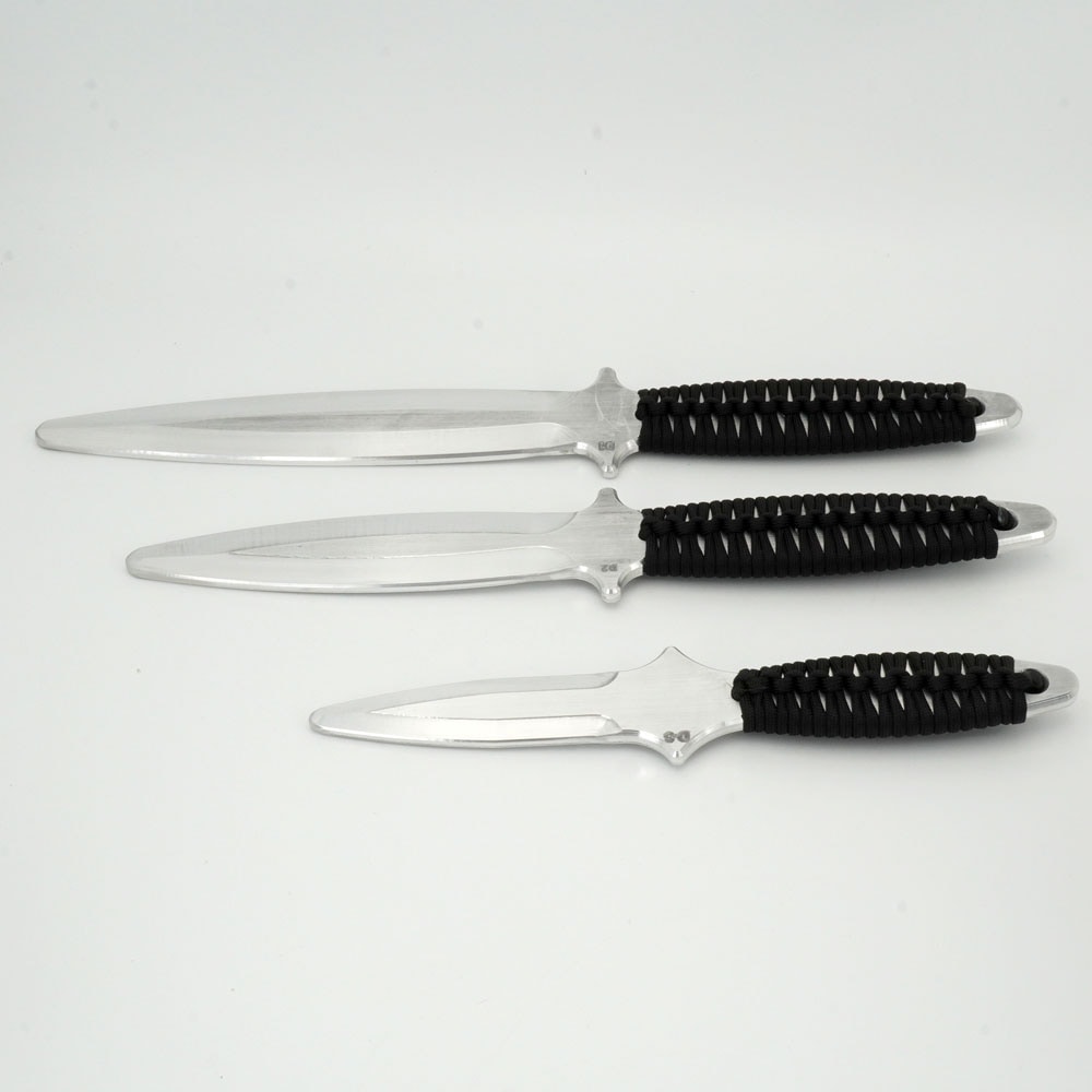 アルミ製トレーニングダガーナイフ(中) 両刃トレーナー Black