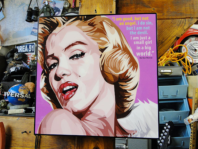 Marilyn Monroe 額縁付きネオンアート 「4点セット