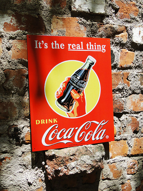 コカ・コーラ ブリキ看板 （レアルシングハンド）の通販・販売