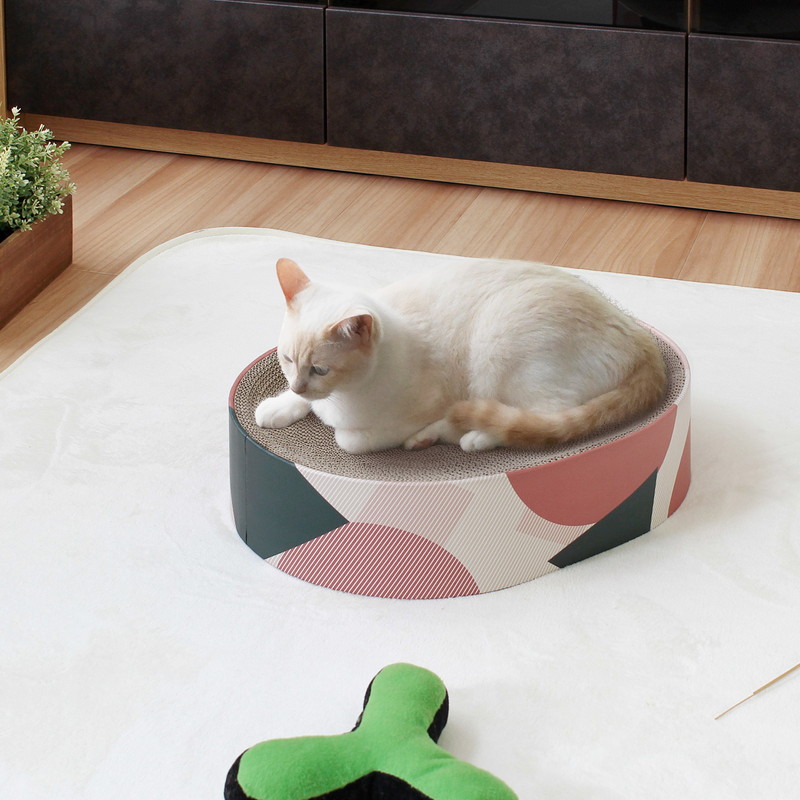 ポップ】爪とぎ 段ボール 猫用 つめとぎハウス｜ベッド・マットレス