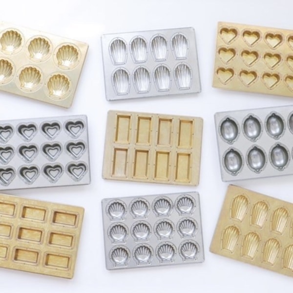 シルバー天板 スリムフィナンシェ型 9P シリコン付 1個入 松永製作所