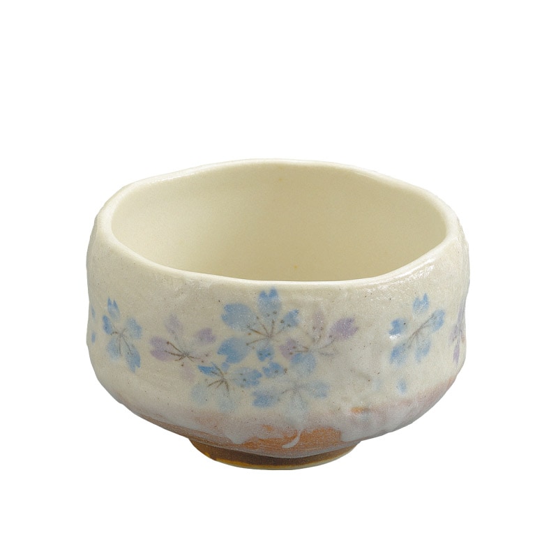 ミニ抹茶碗「大和桜」ブルー 280ml