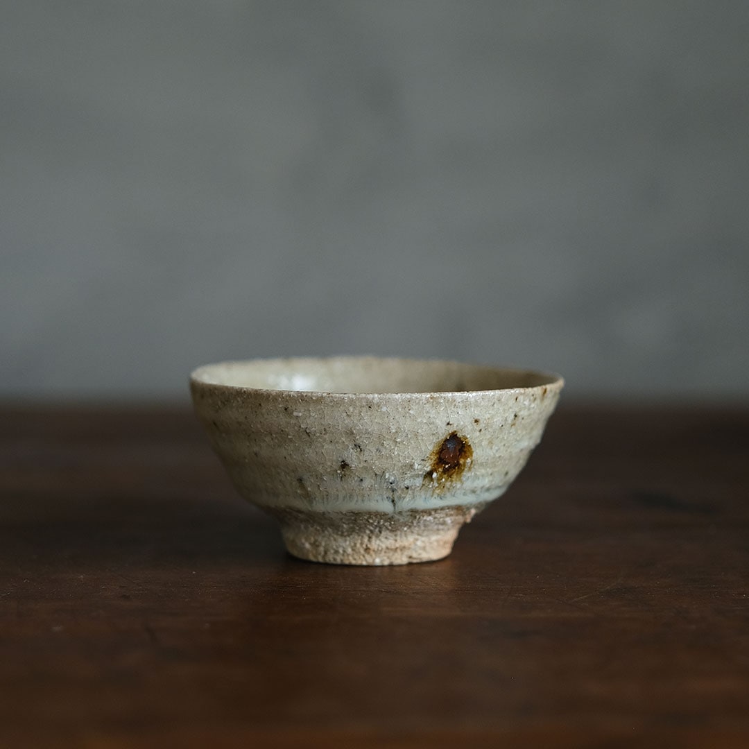 お値下げ骨董 斑古唐津 平盃（呼び継あり） お値下げ骨董 斑古