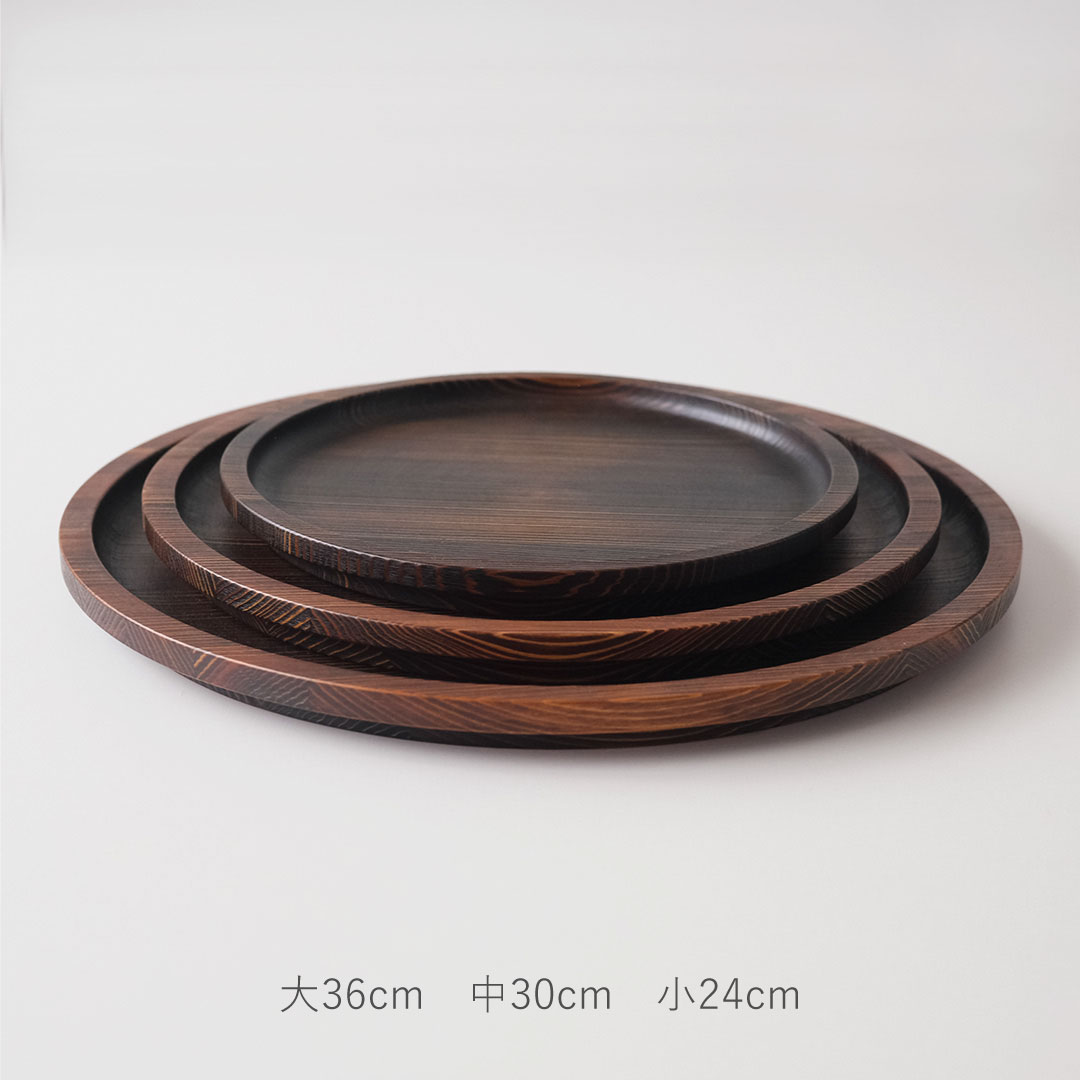 漆塗 丸盆 黄銅銀 螺鈿野菊文丸盆 共箱 吉本寿 R1430お3 漆塗 丸盆