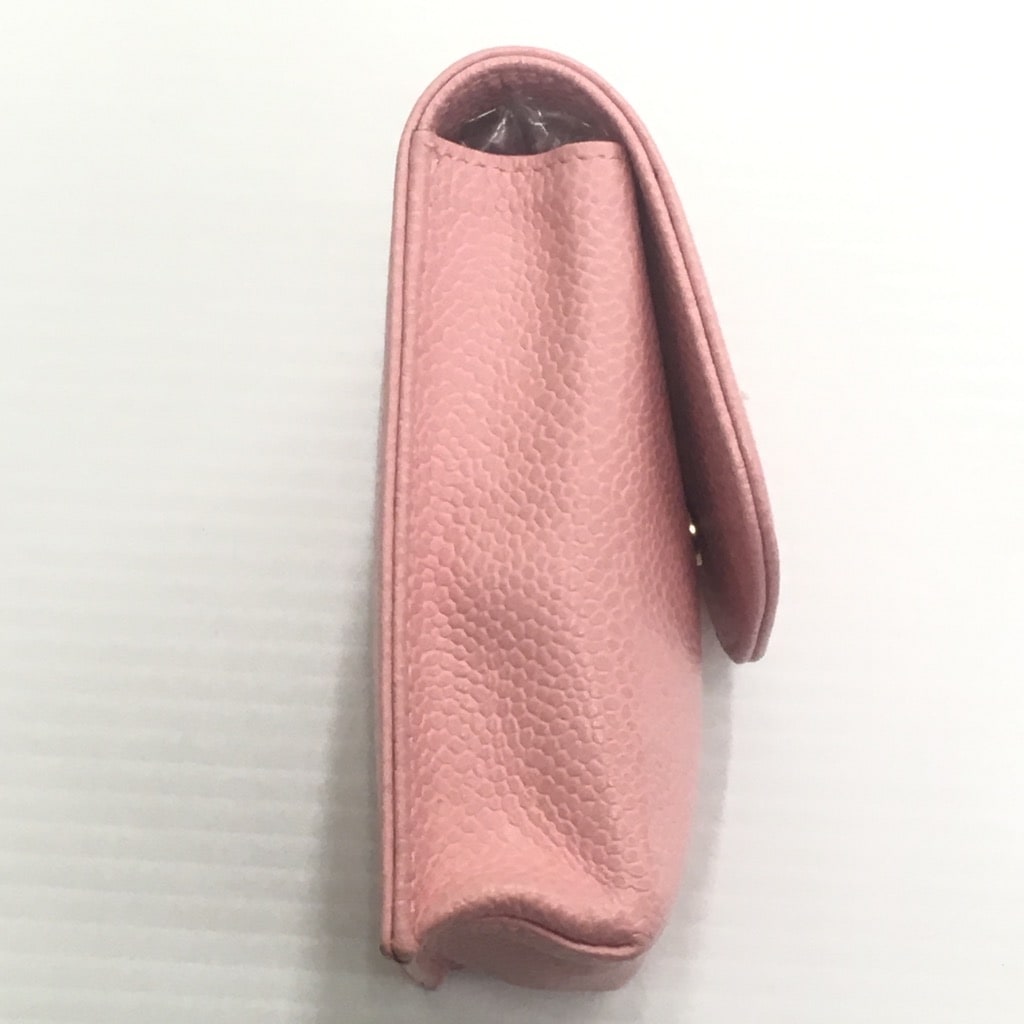 人気 CHANEL シャネル キャビアスキン シガレットケース ピンク