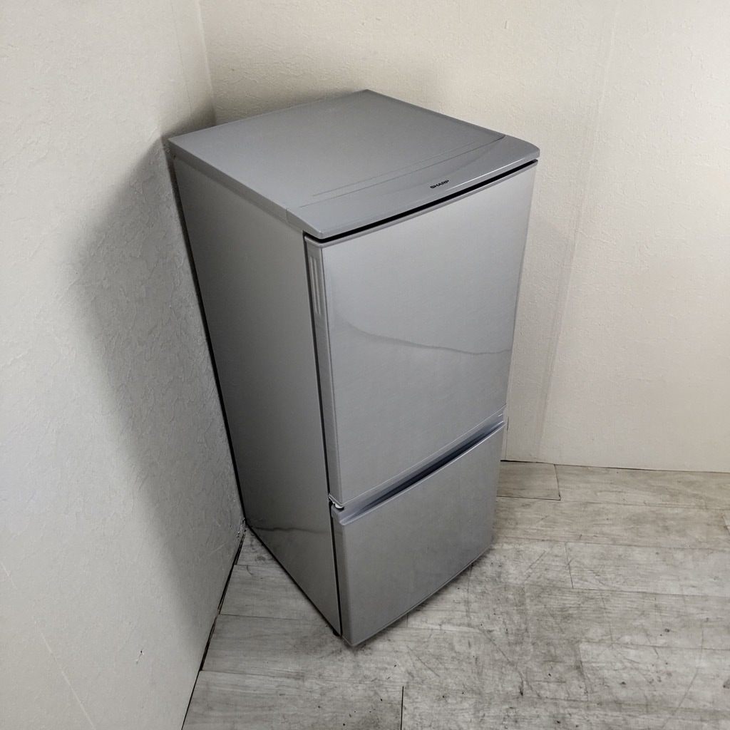 SHARP 2ドア冷蔵庫 SJ-D14C-S 2017年製 137L