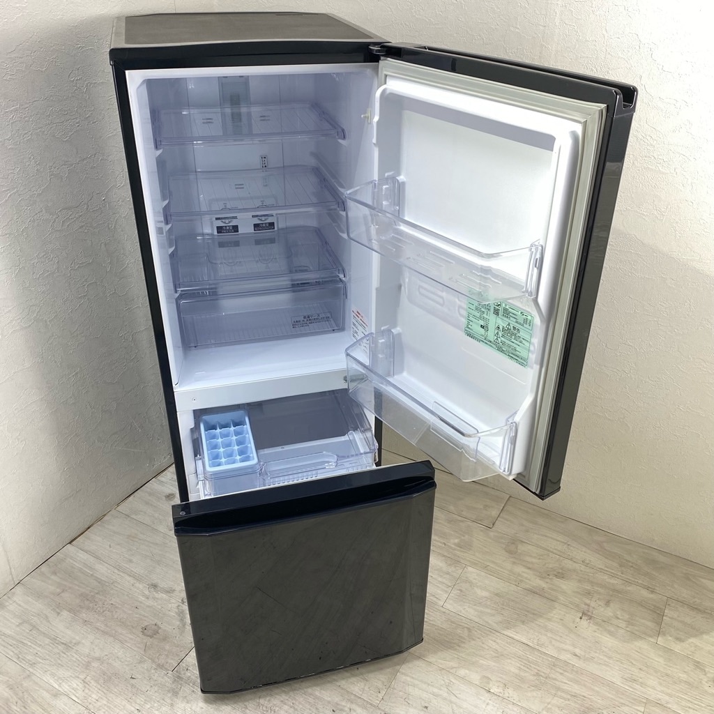 三菱 2ドア 冷蔵庫 サファイアブラック 146L 2015年