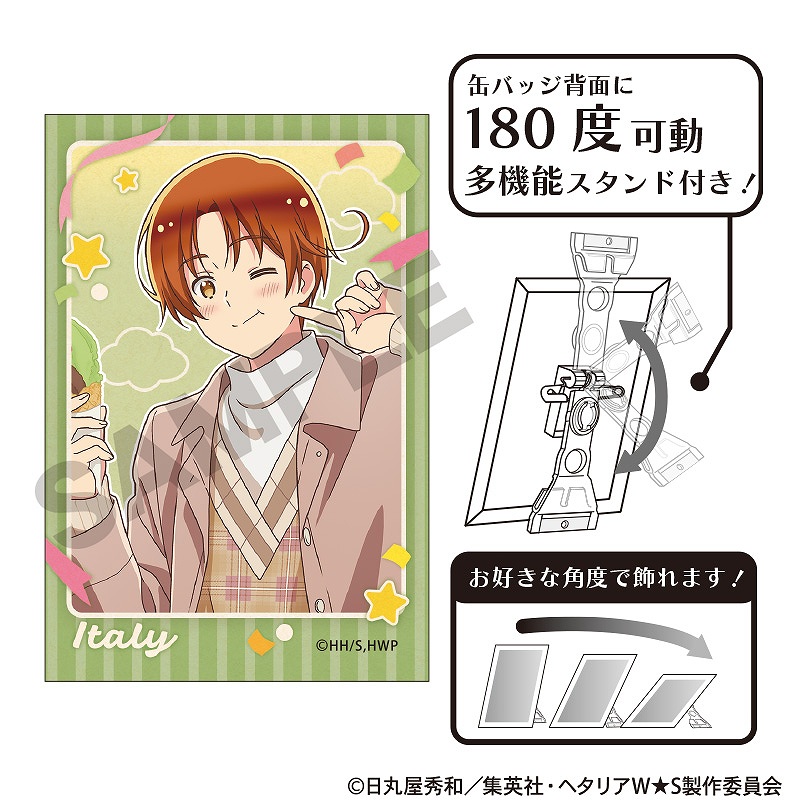 ヘタリア イタリア ブラックフォーマル 缶バッジ ヘタリア ブラック