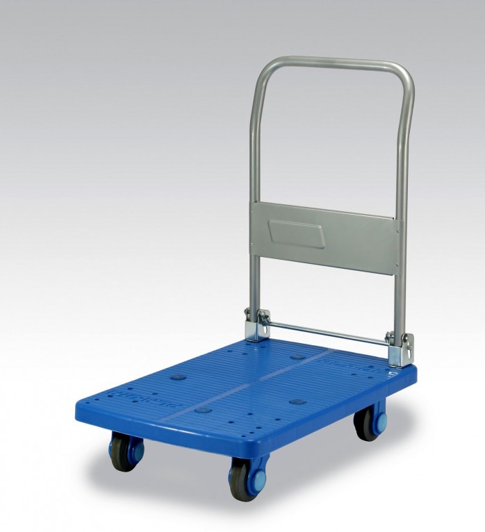 カナツー 静音台車 PLA150-DX-DS 樹脂製ハンドル折りたたみ台車