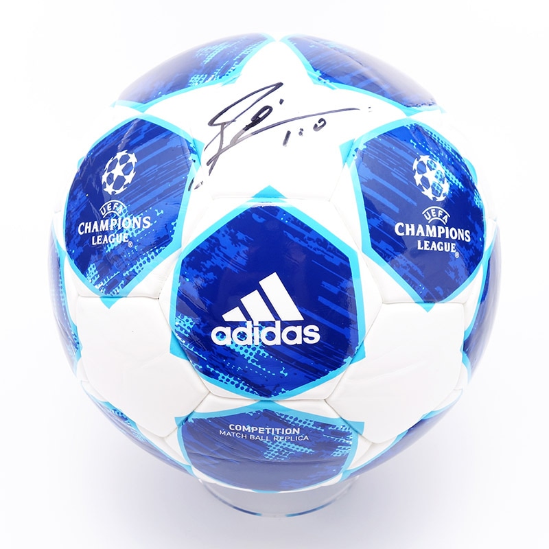 メッシ直筆サイン入りCL18/19サッカーボール | THE DUGOUT