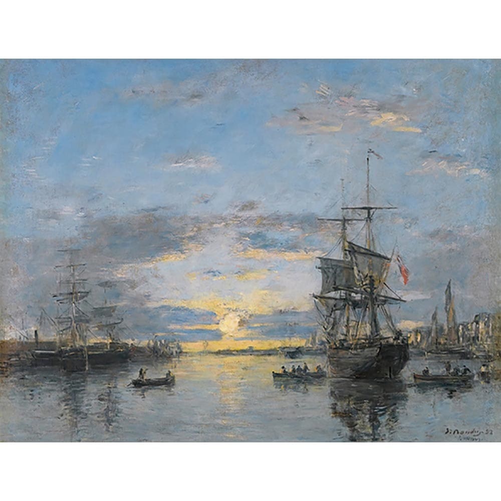 ニックネーム ウジェーヌ・ブーダン『カマレの港』1872年 複製画