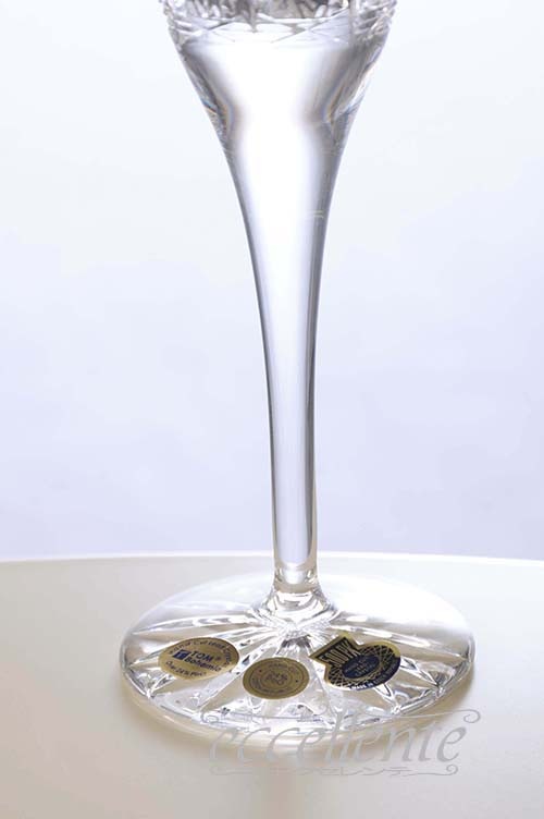 チェコ製 フルートグラス ボヘミアクリスタル Bohemian Crystal Flute