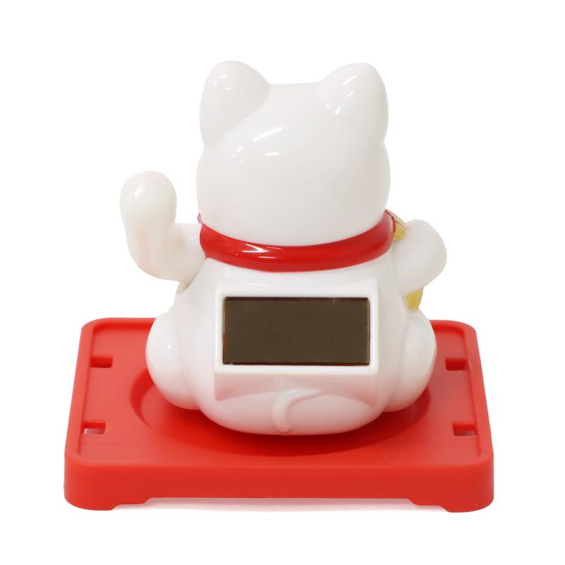 ソーラー招き猫 6cm だるま(ホワイト) No.208-310 | 世界の価値ある