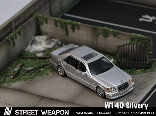 メルセデスベンツW140 1/64 STRIETWEAPON499台限定ミニカー 予約