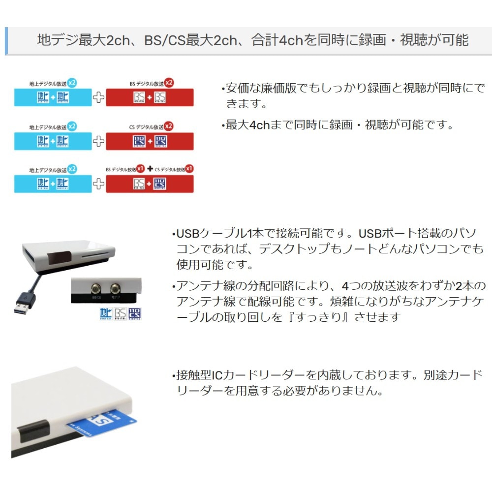 PLEX 地上デジタル・BS／CS パソコンテレビチューナー PLEX 地上