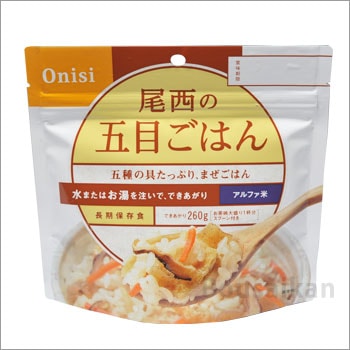 尾西の五目ごはん アルファ米スタンドパック 100g ｜ あんしんの殿堂