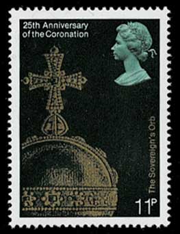 エリザベス女王戴冠式25周年記念 切手4種セット イギリス発行 | 切手
