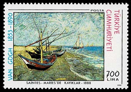 ゴッホ絵画 切手4種セット トルコ共和国発行 | 切手,西アジア | 趣味の