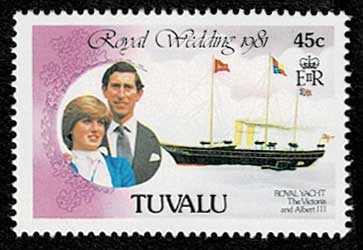 1981年 チャールズ皇太子 ダイアナ妃 ロイヤルウェディング切手 6種