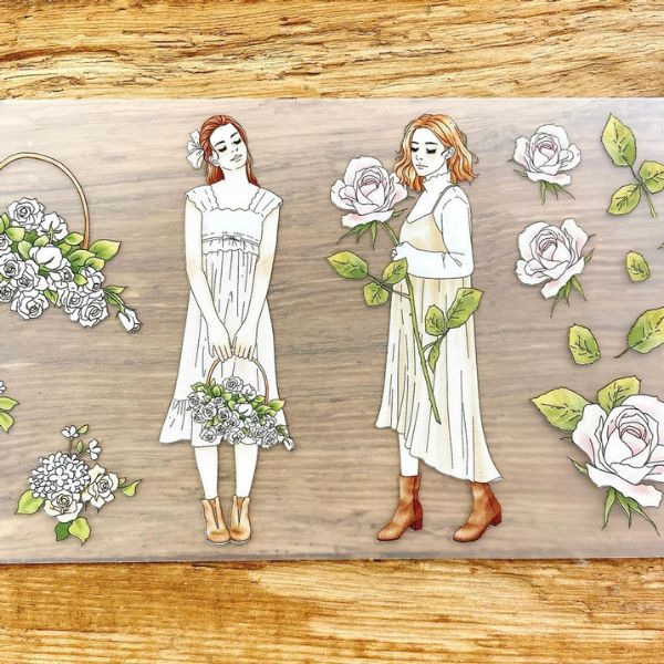 Windry R]Windry R. x Journal pages ~ Bouquets マットPETテープ(剥離