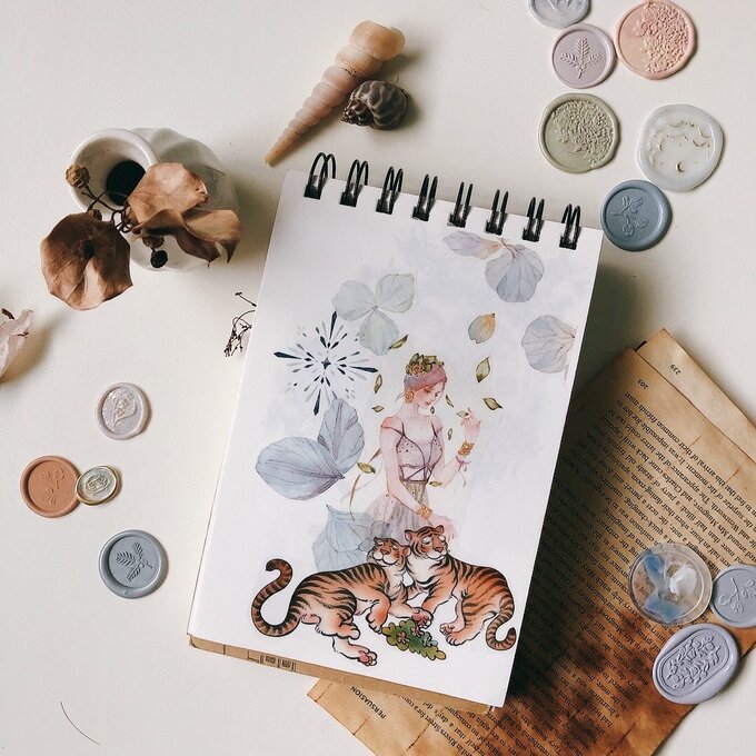 樂意Loidesign]Some Cats 2022年虎年限量版 虎&花柄 クリアPETテープ