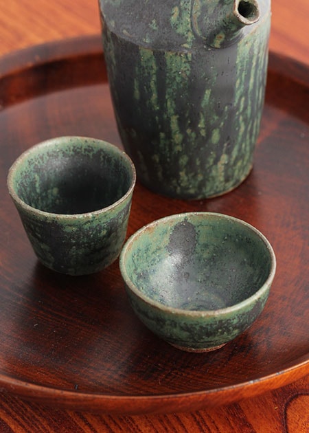 山本芳子 ぐい呑み（緑釉／中）｜酒器｜九谷焼のうつわ｜和食器通販 じろや