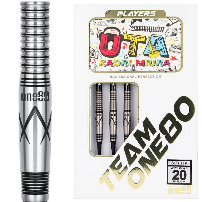 ONE80 Uta ウタ ブラック 2BA20g 三浦歌織選手 ダーツ バレル