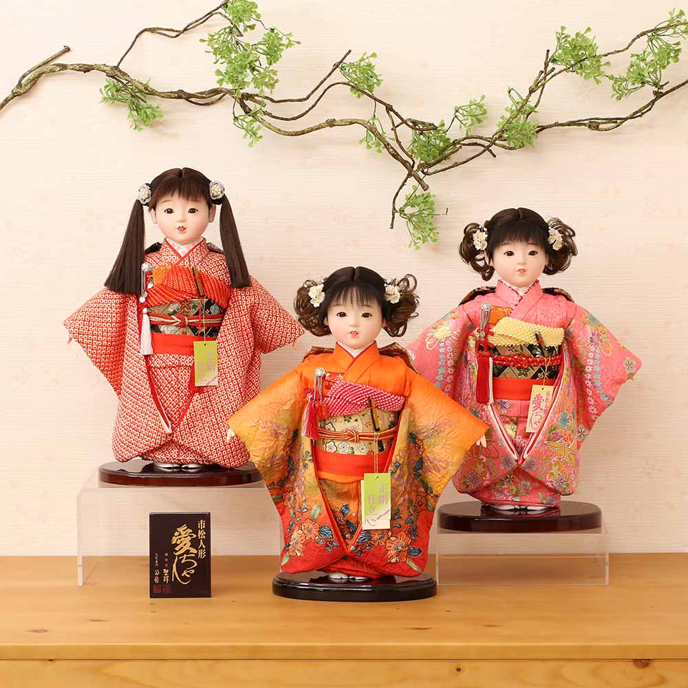 市松人形 齊藤公司作 9号 n23kt9-c2 横幅30cm