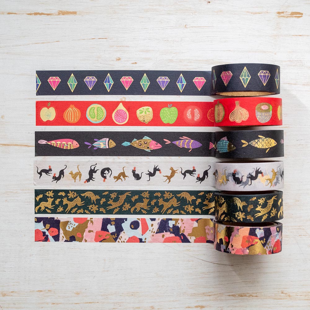 ペイジェム カンタカルタ マスキングテープ 箔押し(ジェム,キッチン