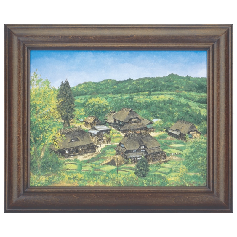 M▽斎藤光子 油彩 絵画 額縁 エンパイアを望む F6 (37908) 【公式通販】