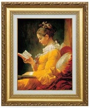 フラゴナール 「本を読む少女」 10号 立体複製名画 【5％ポイント還元