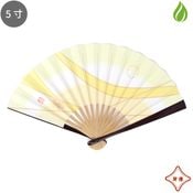 茶道具 扇子 5寸 溜塗 北村徳斎 御題 「明」 薄長春（うすちょうしゅん）