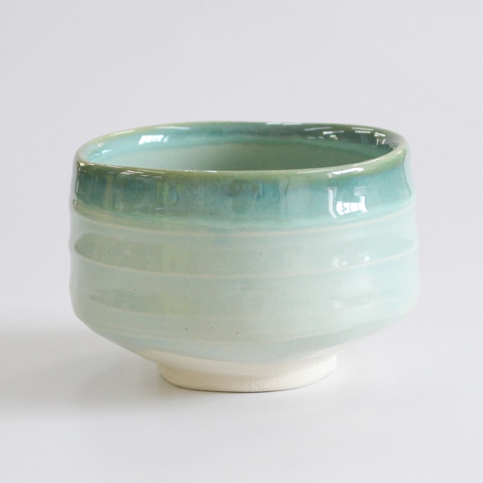 茶道具 抹茶茶碗 美濃焼 均窯 ひわ硝子