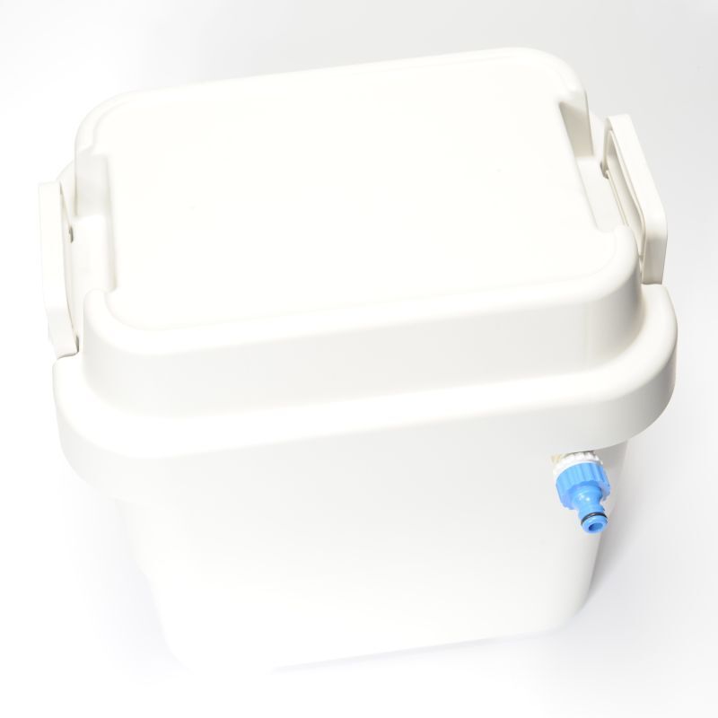 高圧洗浄機専用 止水制御機能付きバケツ BOX型 コンテナ フロート弁 蓋