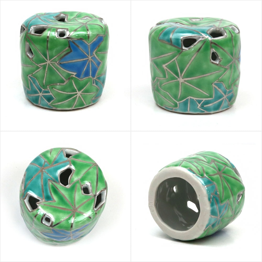 T964 蓋置 『青楓 蓋置』『高野昭阿弥 造』 共箱 茶道具 T964 蓋置