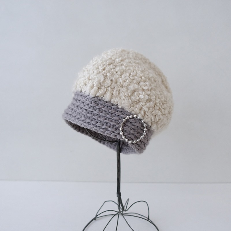 ◇ ミナペルホネン ミナペルホネン 帽子 wolf&flower ニット 帽子