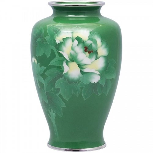 七宝焼き 花瓶 80号中太緑牡丹 | 花瓶 | 伝統工芸品・和風記念品 通販