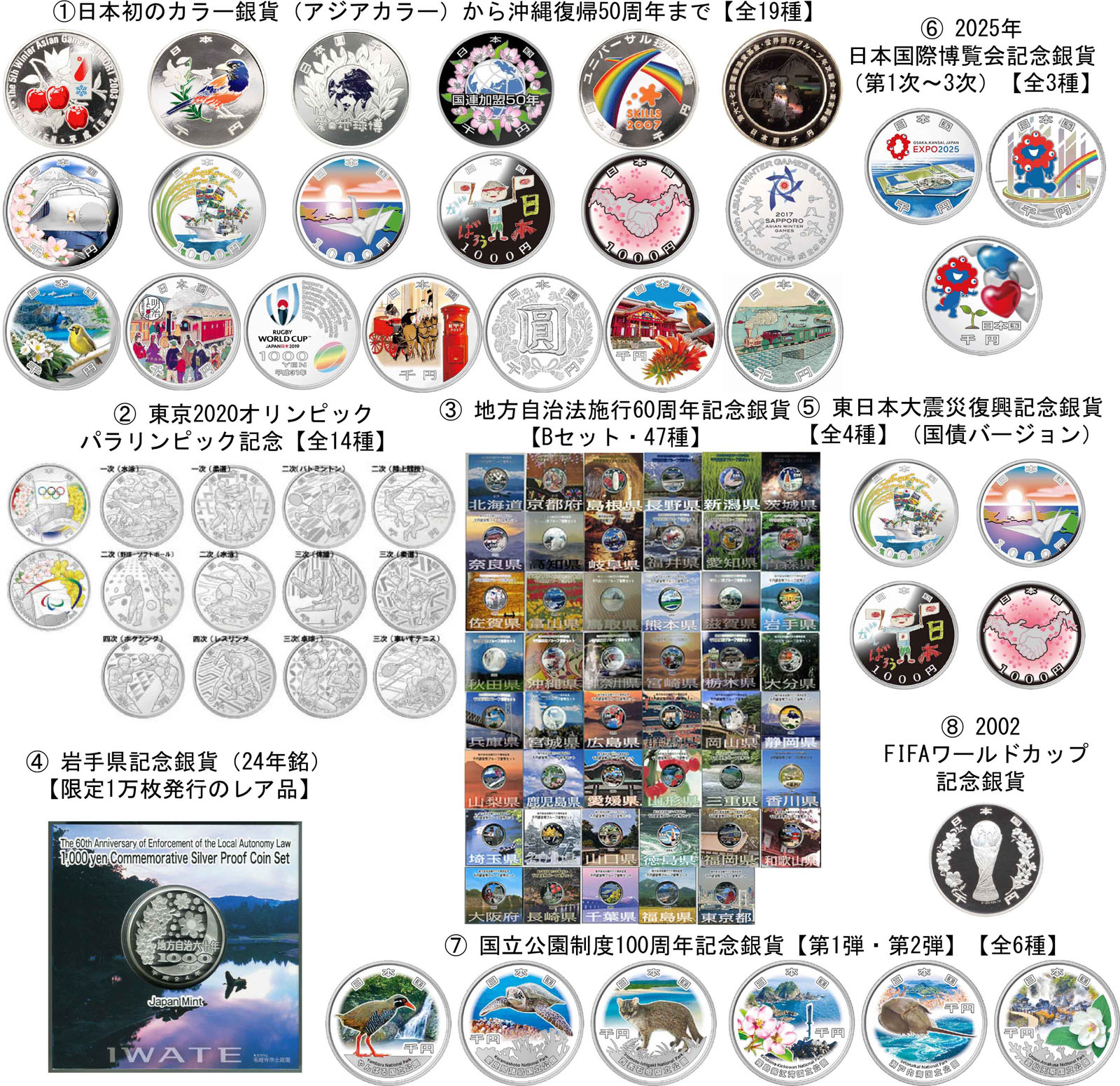 🔥 限定1セット｜造幣局プレミアム型銀貨 全95種フル