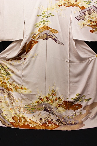最高級丹後ちりめん訪問着「鹿の雲に四季の花」 | 販売着物商品,訪問着