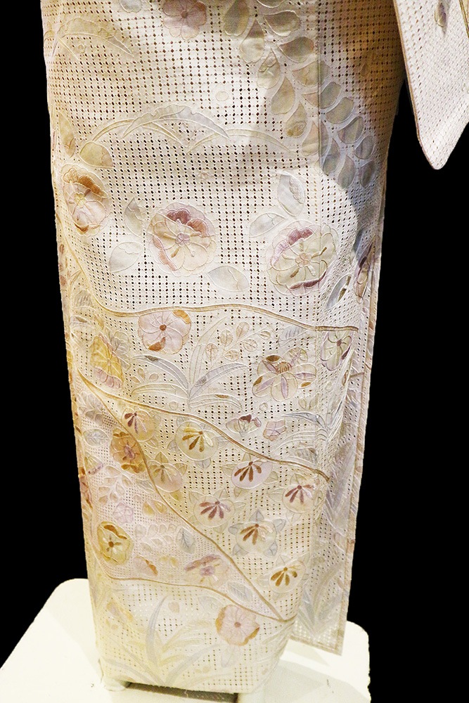 正絹単衣訪問着 レンタルフルセット「総柄汕頭刺繍 辻が花」 | すべて