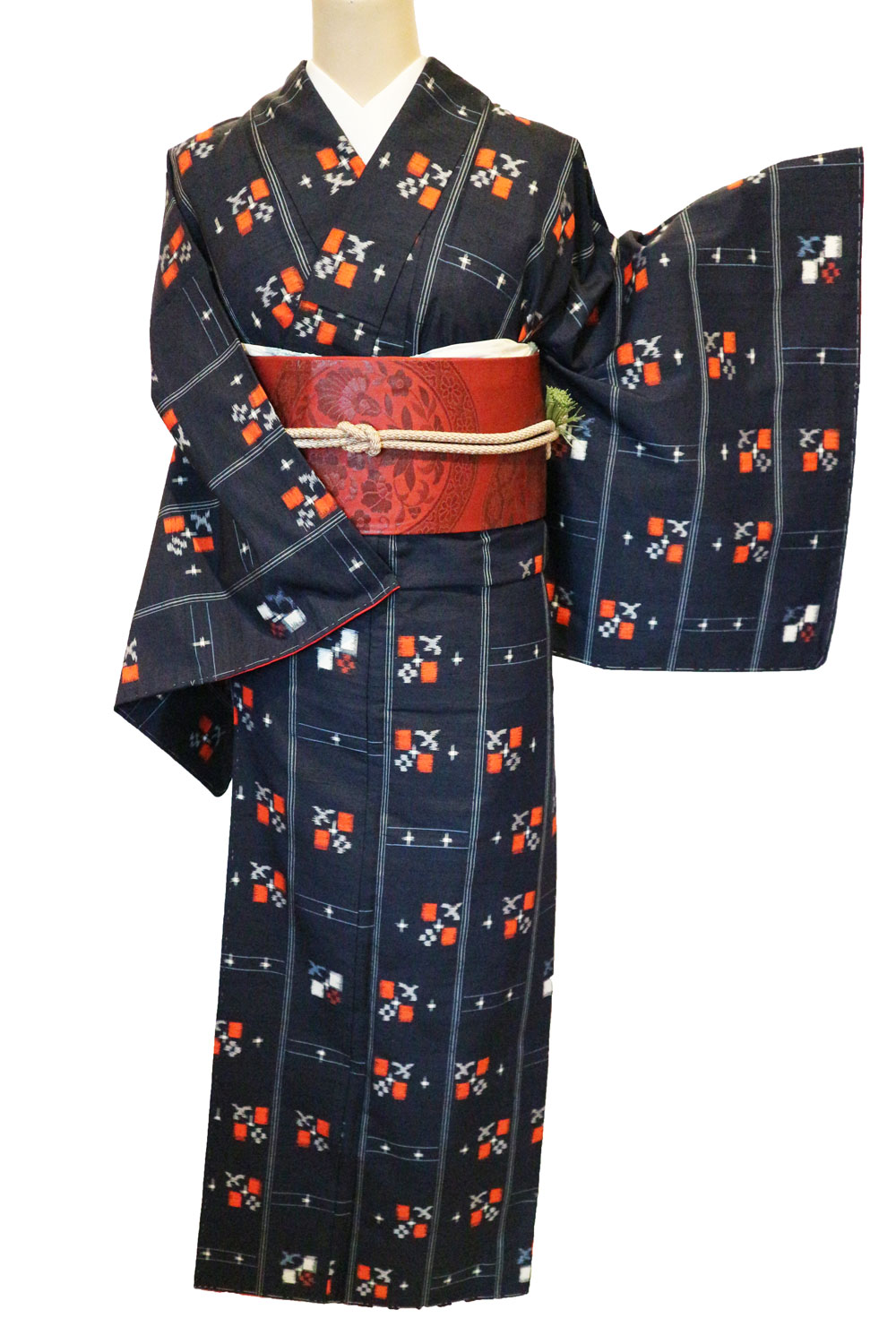 琉球絣稽古着ハーフ着物つは琉球店【オリジナル稽古着/ハーフ衣裳】新