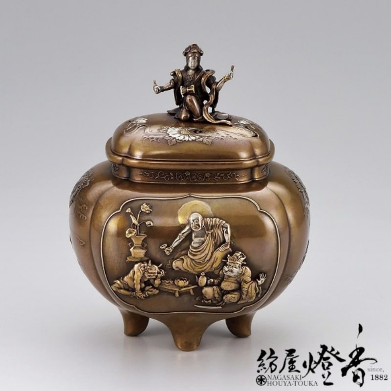 香炉/香器『高岡銅器【奏楽天人香炉】銅製/津雪作』竹中銅器 | 取扱い